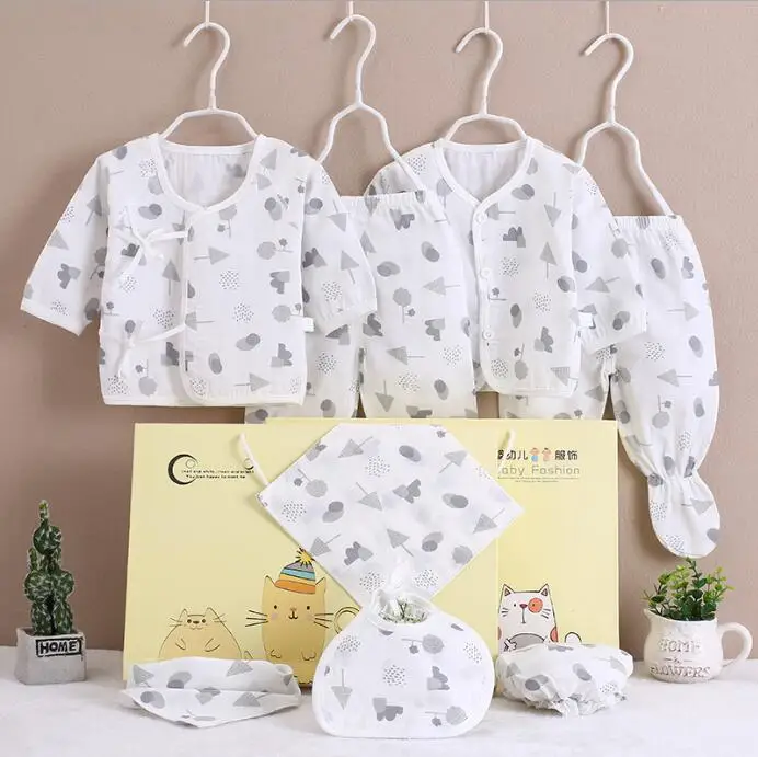CJM030G 0-3M Newborn Clothing Sets for Baby Girls Boys Clothes Suits Cotton OUTFITS 7pcs/set MORE 20 STYLES - Цвет: CJM030G