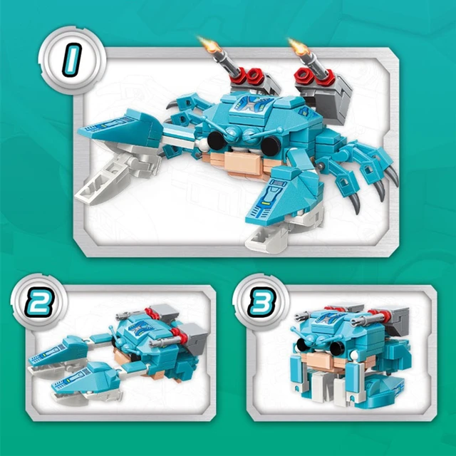 Machine Armour Beast Magic Cube Transformation DIY Mecha Mechanical Fight Figures Building Blocks Gorilla Brick Toys Kids Gifts 4