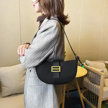 

Fashion Women Nylon Handbags Casual Solid Color Shoulder Bag for Girls Simple Shopping Travel Totes Women's Bags Bolsas Feminina