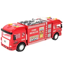 Юэ Фэй 9119 LEFEI двуглавый пожарный грузовик мальчик обучающий веселый инженерный автомобиль в автономном режиме Стиль Знаменитостей натуральный продукт игрушка
