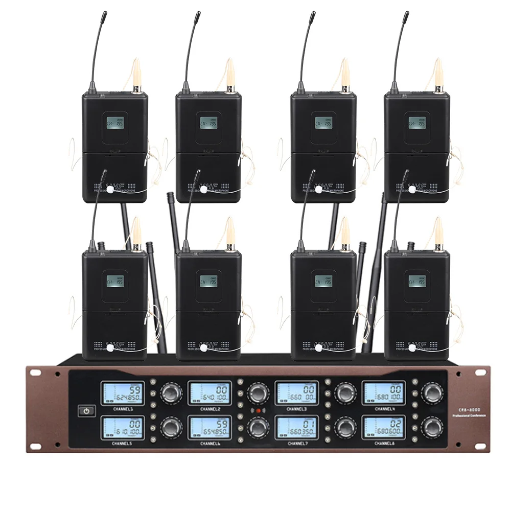 US $421.08 Wireless microphone system lavalier condenser microphone for church school lecture stage performance microphone wireless