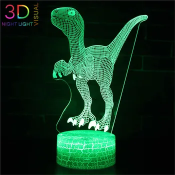 

ATOPH Herrerasaurus 3D Night Light for Childrens Bedroom Dinosaur Series LED Nightlight with Color Changing