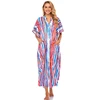 Robe de Plage longue, Kaftan, imprimé serpent, Cover-up pour les maillots de bain, Kimono, Sarong, vêtements de Plage, 2022 ► Photo 3/6