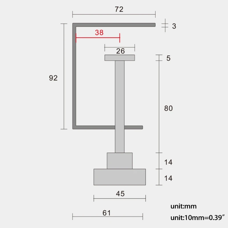 Universal C Shape Table Mount Clamp for Fittings Metal Desk Clip Hose Microphone Stand Base Aluminum Alloy Mount Holder,microphone mount clamp,desktop mounting clip