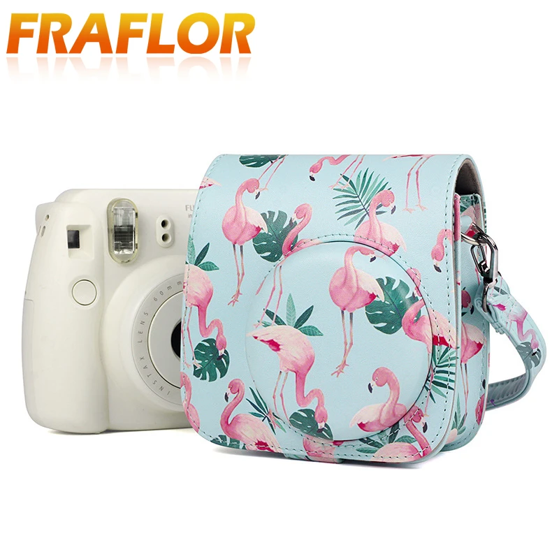 For Polaroid Fuji Fujifilm Instax Mini 8 8 9 Unicorn Flamingo Christmas Eve Crystal Pattern Pu Leather Protection Camera Case Camera Video Bags Aliexpress