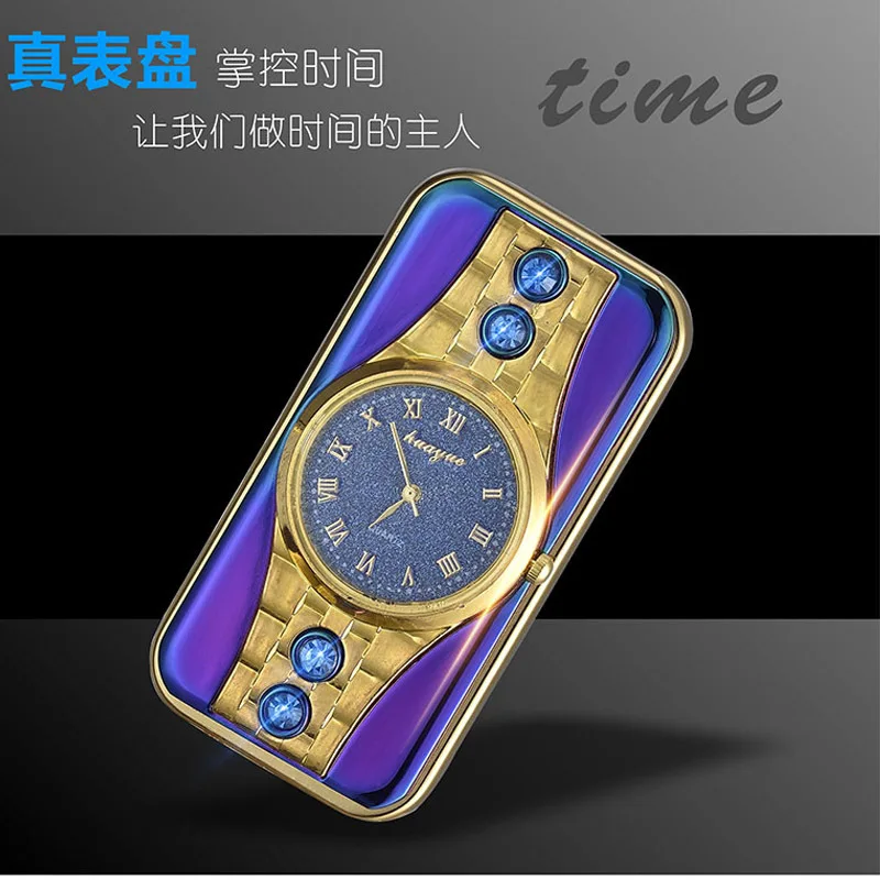 

Creative high-end watch lighter rechargeable metal windproof usb electronic cigarette lighter to give men personalized gifts