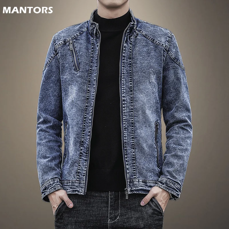 2022 Autumn Winter Mens Blue Denim 
