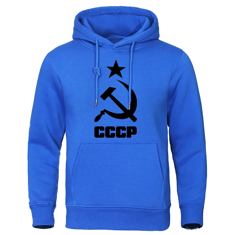 blue 1 Осенняя мужская одежда CCCP, русские мужские толстовки, хлопковые мужские свитшоты из СССР, мужские пуловеры в Москву, качественные топы в советском стиле - Цвет: blue 1