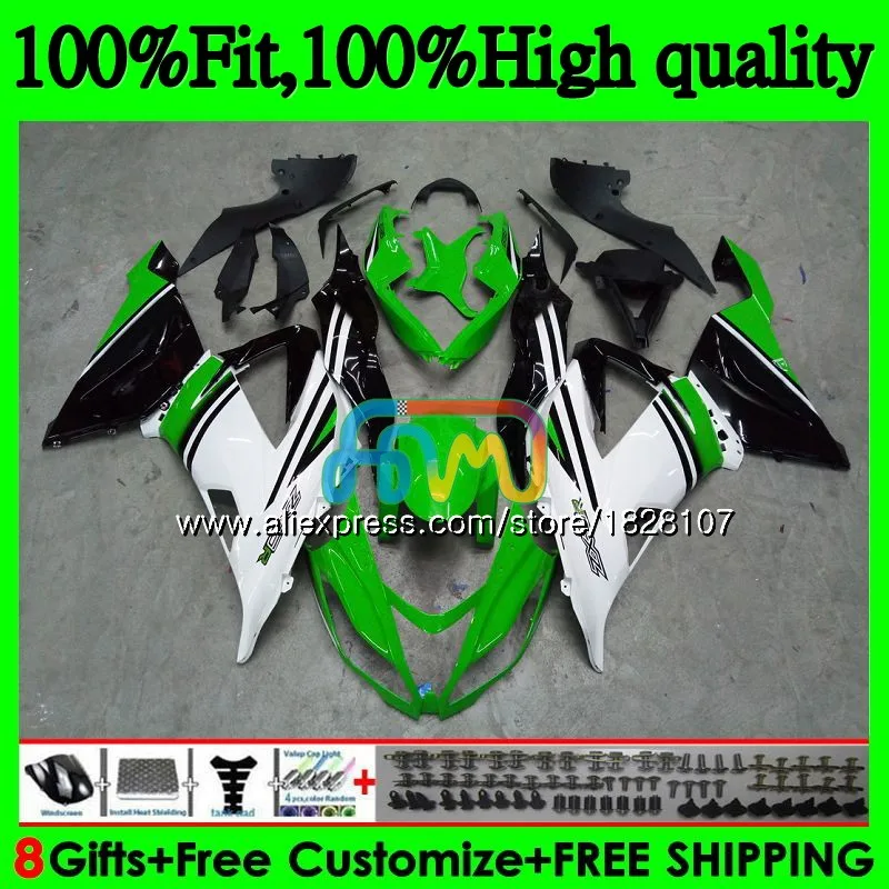 Инъекции для KAWASAKI ZX 6R ZX-636 ZX 636 ZX636 25BS. 80 ZX-6R ZX6R 13, 14, 15, 16, 17, 2013 зеленый обтекатель