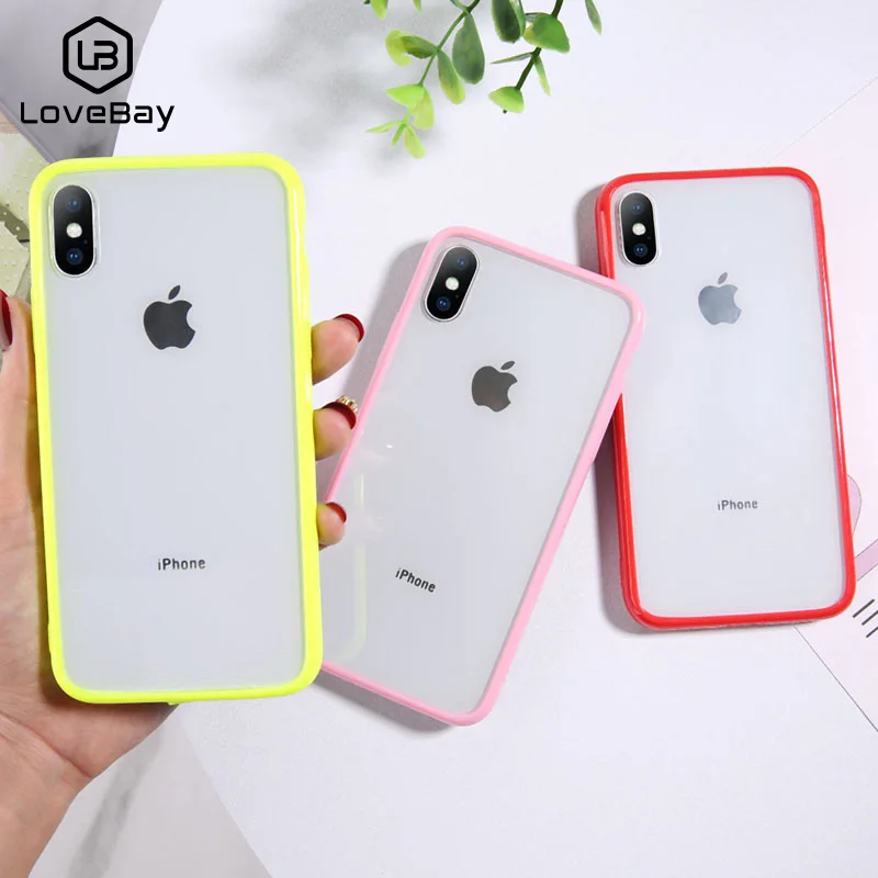 Lovebay прозрачные Простые телефонные чехлы для iphone 11 Pro X XR XS Max Couples TPU акрил 6 6S 7 8 Plus |