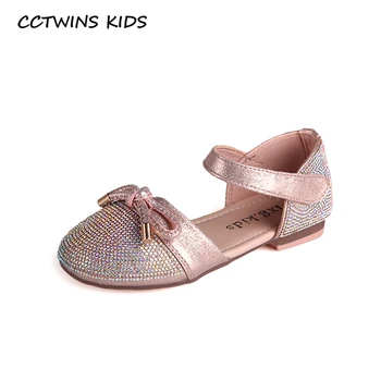 

CCTWINS Kids Shoes 2020 Spring Children Fashion Rhinestone Mary Jane Baby Brand Butterfly Flat Girls Princess Shoes GM2675