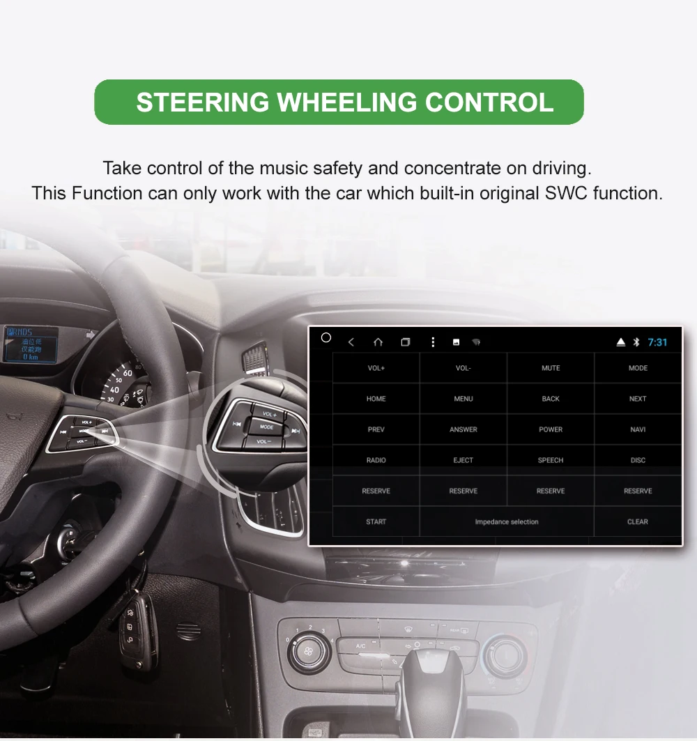 Perfect 9" 2Din Full Touch Android 8.1 RAM2G+ROM32GB 1024*600 GPS Wifi Radio Audio Car Player universal For Kia Sportage R 2016 (NO DVD) 7