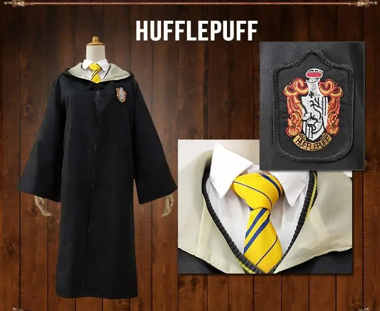 Robe Cape Cloak With Tie Scarf Wand Potter Glasses Ravenclaw Gryffindor Hufflepuff Slytherin Costume Adult Potter Cosplay