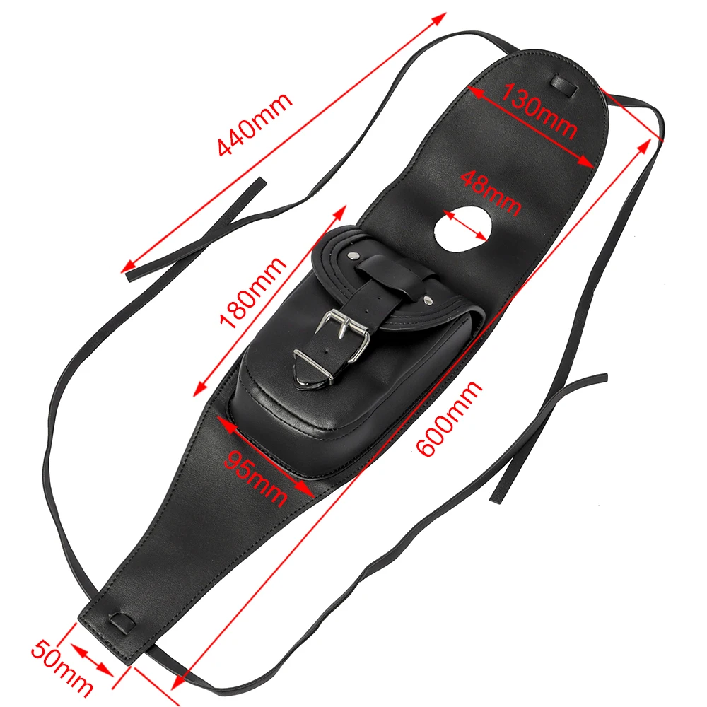 1PC Black/Brown Motorcycle Gas Tank Dash Console Center Pouch Bag Pad Cover PU Leather for Harley Sportster XL 883 1200 48 72