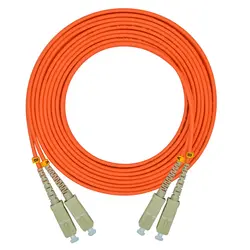 1 метры SC/PC-SC/PC, 3,0 мм диаметр, OM2 многомодовый 50/125, дуплекс, SC to SC оптоволоконный провод кабель для коммутационных шнуров