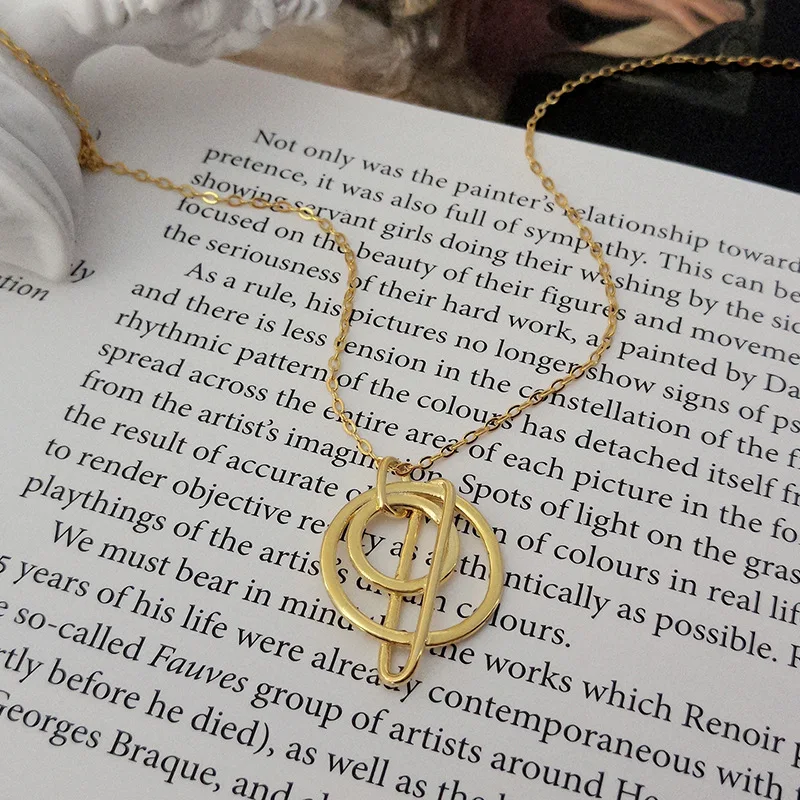 

Far Vatican Origional Design Accessories S925 Fine Silver Accessories Geometry Element Choker Women's Circle Hollow out Necklace