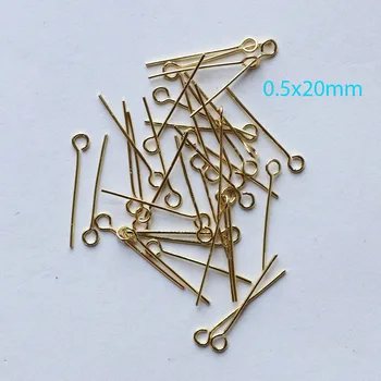 

100pcs/bag high quality 0.5mm thickness jewelry pin gold/rodium plated design for necklace bracelet earring making DIY material