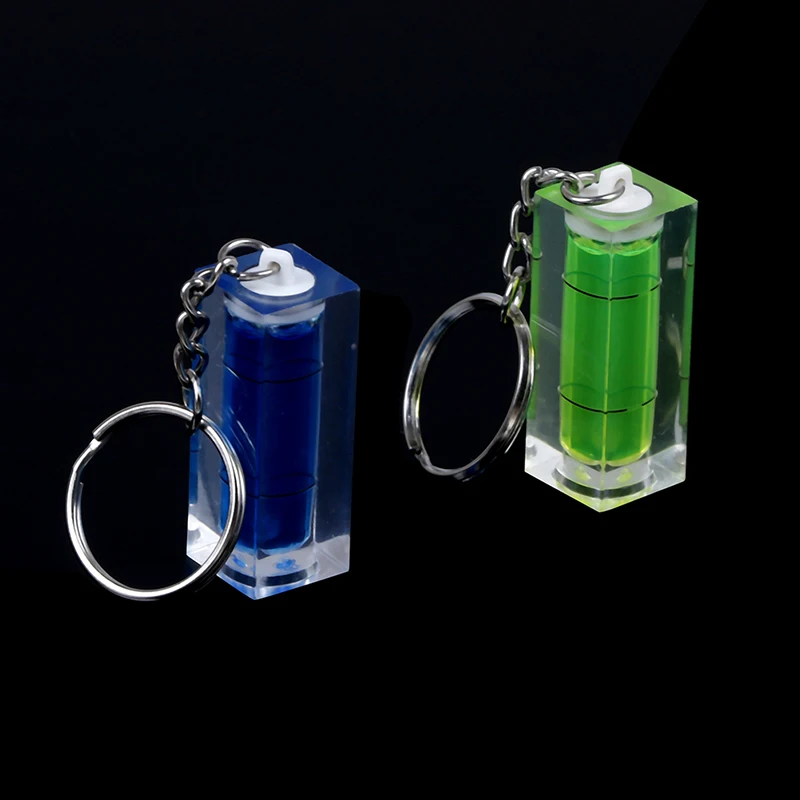 DIY Mini Bubble Level Spirit Level High Accuracy Inclinometer Liquid Level Indicator With Keychain