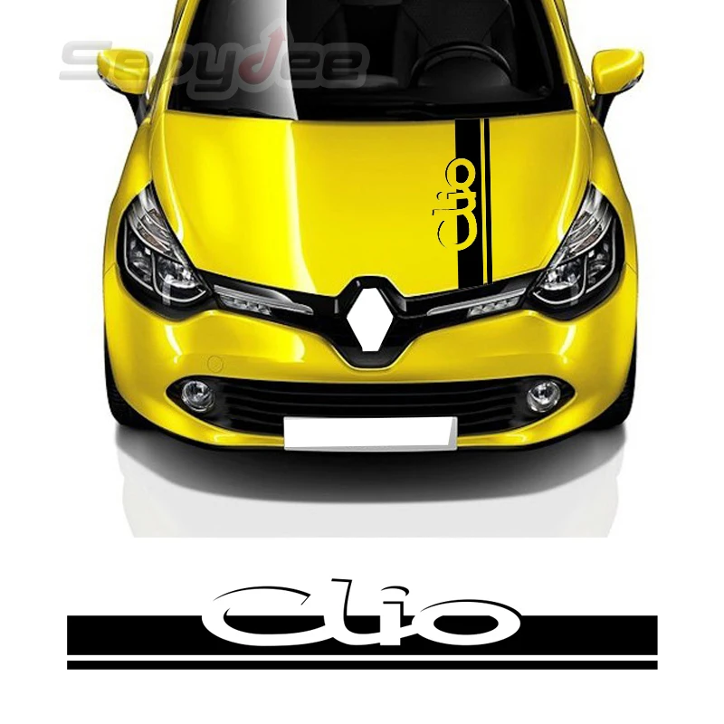 Car Styling Hood Bonnet Sticker For Renault Clio 3 4 5 RS Auto Racing Sport Engine Cover Decor Vinyl Film Decl Accessories | Автомобили и