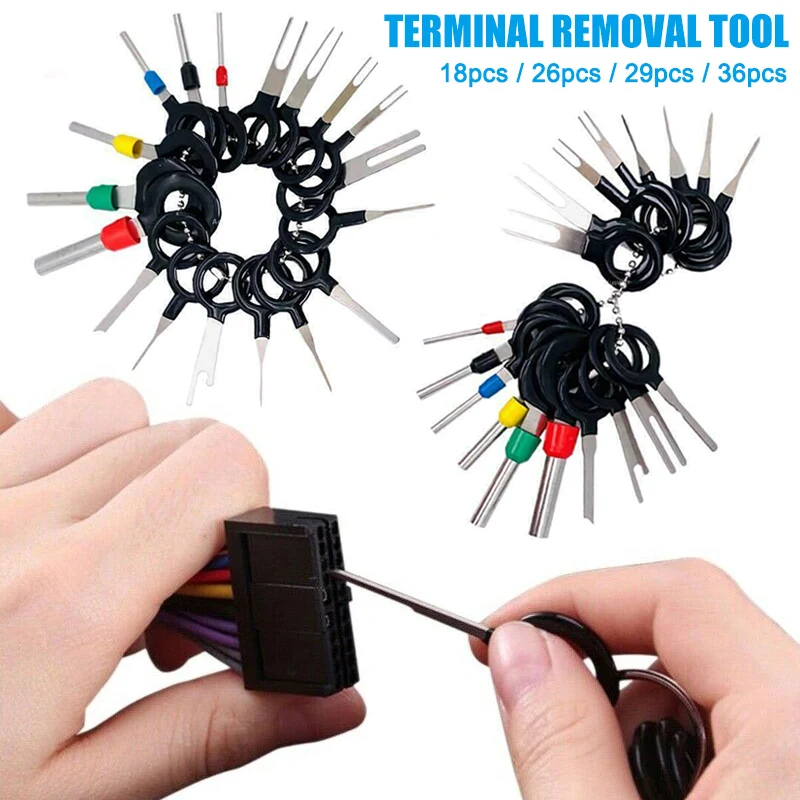 1 Set Wire Terminal Removal Tool Car Electrical Wiring Crimp Connector Pin Kit _WK