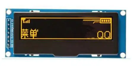 Orange Display Ips 2,23 дюймов 7P SPI белый/желтый/синий/зеленый/оранжевый OLED экран с адаптером плата модуль SSD1305 Привод IC 128*32 IIC интерфейс - Цвет: Orange Display