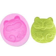 Милый Кот мультфильм силиконовые формы Формочки Для помадок Торт Украшение Инструмент Шоколад формы посуда для выпечки форма для выпечки печенья резак