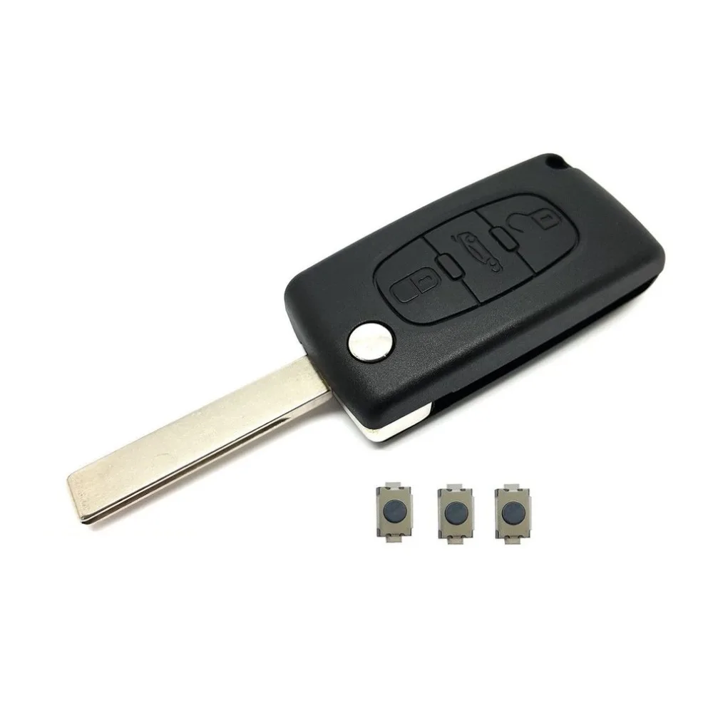 3 кнопки дистанционного флип ключ Корпус для peugeot 207 307 407 308 с 3 кнопки дистанционного ключа автомобиля защитные чехлы автомобильные аксессуары