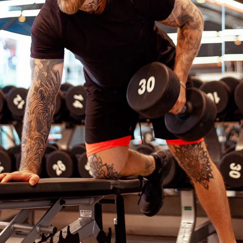 Promotion Men's Casual Shorts 2 in 1 Running Shorts Quick Drying Sport Shorts Gyms Fitness Bodybuilding Workout Built-in Pockets Short Men