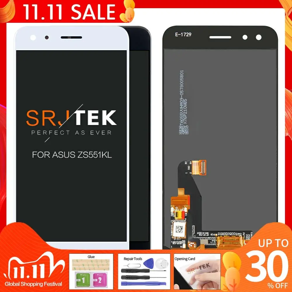 Srjtek для Asus ZenFone 4 Pro ZS551KL ЖК панель сенсорный экран Сенсорное Стекло в сборе 5 &quotс