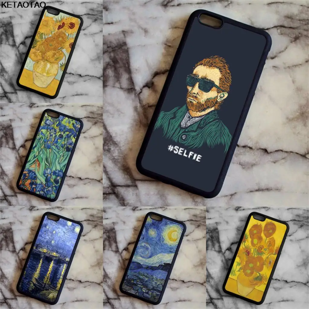 KETAOTAO Vincent Van Gogh Notte Stellata чехол для телефона s для iPhone 4S 5C SE 5 5S 6 6S 7 8 Plus X чехол из мягкого ТПУ резины силикона