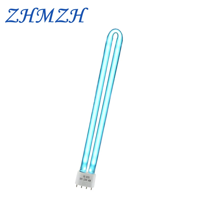 38W UVC Quartz Sterilizer Lamp Tube UV Lamp Remote Control High Ozone Ultraviolet Disinfection Tube 253.7nm 2G11