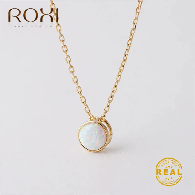 Ожерелье ROXI с белым опалом для женщин чокер ювелирные изделия Золотая Длинная