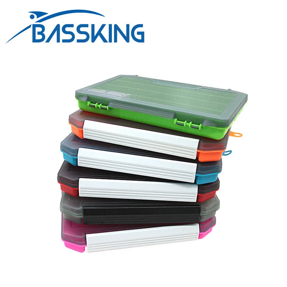 

Коробка для рыбалки BASSKING, съемные разделители, рыболовные аксессуары, коробки для крючков для приманки, пластиковый высокопрочный ящик для рыболовных снастей