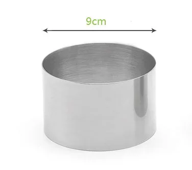 9cm by 5cm 304 круглая форма колец из нержавеющей стали, маленькая форма для выпечки торта, Мусса и блинов, кухонные аксессуары(3,5 и 2,7 дюйма - Цвет: 9cm by 5cm