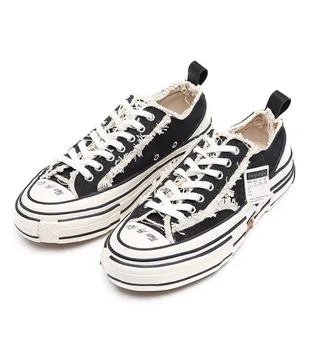 

Korean canvas shoes 2020 new white shoes platform lace-up shoes