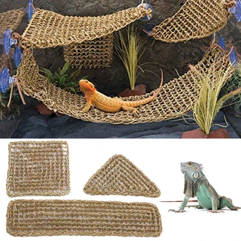 

40X17cm Reptile Terrarium For Lizard Lounger Hammock Small Hermit Crabs Geckos Bed Mats Pet Reptile Mat Hammock