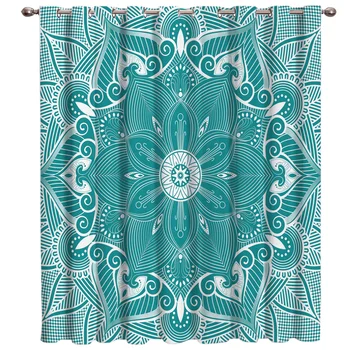 

Mandala Pattern Window Curtains Dark Window Blinds Decor Bedroom Kitchen Fabric Kids Curtain Panels With Grommets Window