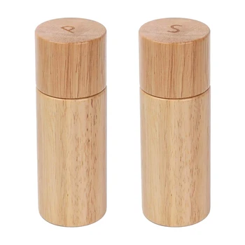 

Salt and Pepper Grinder Set Wood,Salt and Pepper Mills Set with Ceramic Core, 5.9 Inches, 2 Piece Set