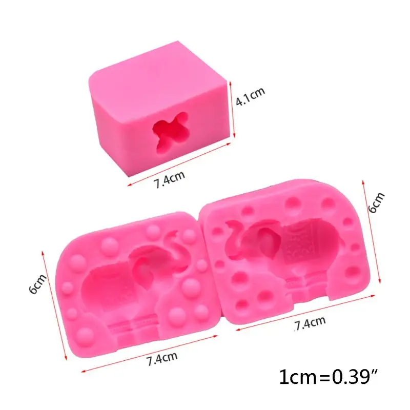 DIY Инструменты для выпечки 3D слон моделирование пресс-форм Fondant(сахарная) шоколадный торт украшения ручной работы мыло силиконовые формы