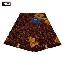 ACI Анкара ткань воск напечатанный полиэстер эпонж Tissu Africain настоящий воск 6 ярдов гарантированный настоящий голландский воск африканская ткань
