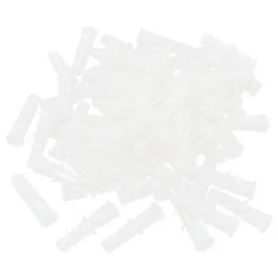 

500 Pcs Plastic Anti-rotation Wall Mounted Expansion Nail Plug White 10mm x 40mm