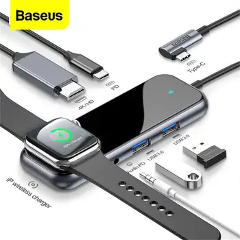

[Clearance Sale] Baseus USB Type C HUB to HDMI USB 3.0 HUB Adapter (iWatch Wireless Charger Support iWatch 1/2/3/4 below 5.2.1)