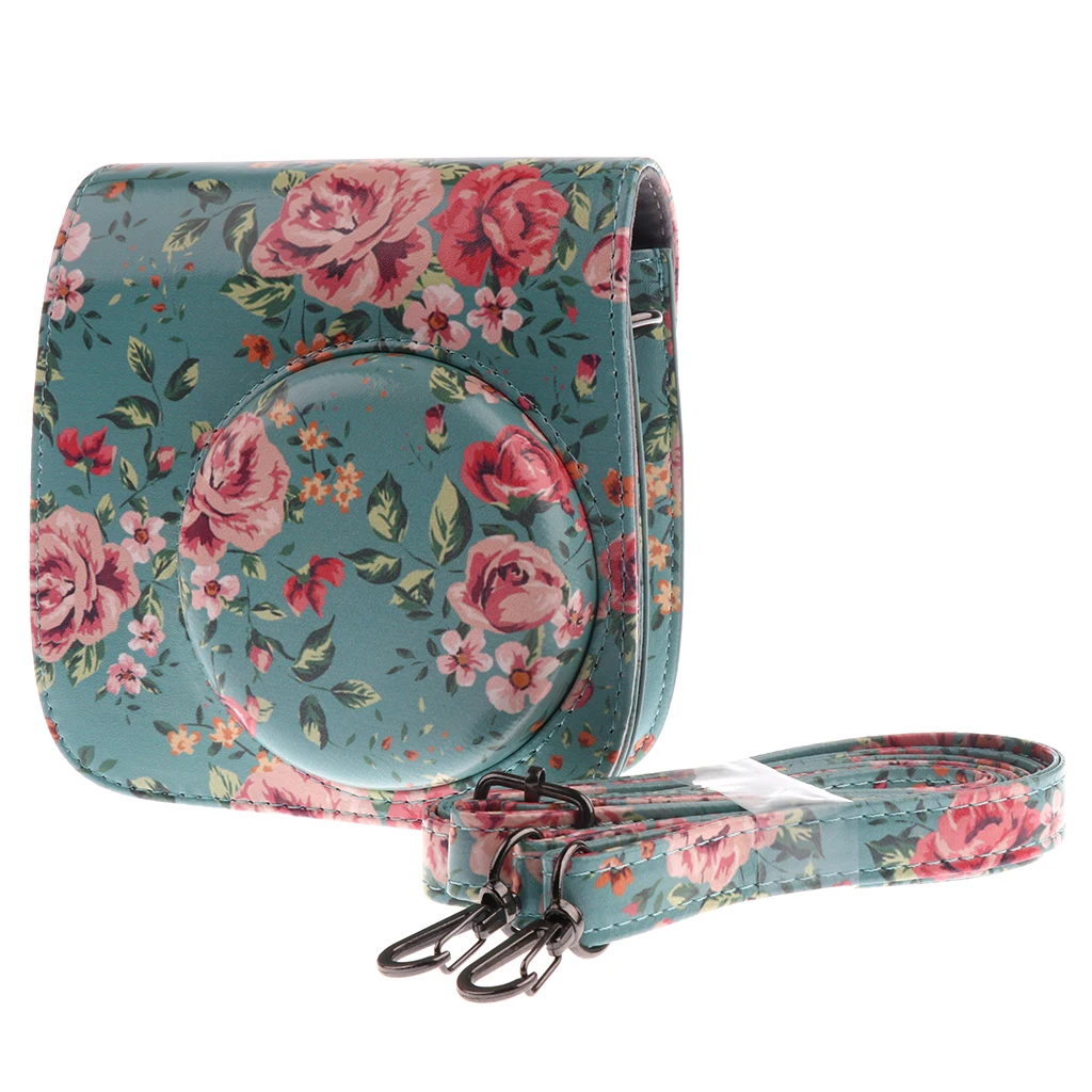 PU Leather Camera Shoulder Bag  Case Bag With Strap Holder For Fujifilm Instax Mini 8 8+ Mini 9 Instant Camera 