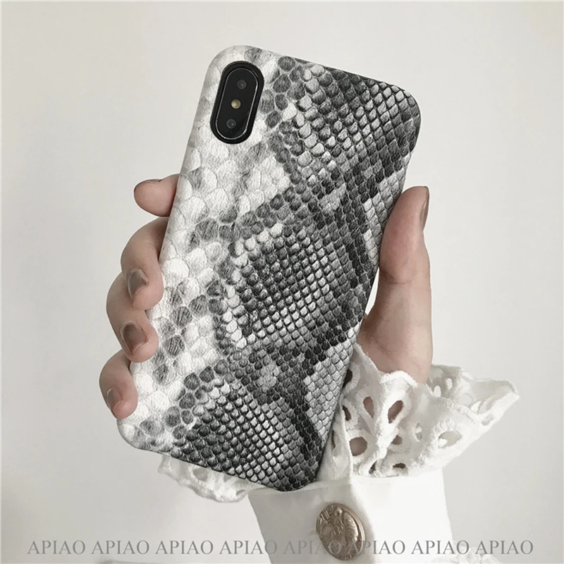 Горячее мягкое кожанное покрытие из змеиной кожи питона чехол для iPhone 6 plus 7 8 8plus X XR XS Max 11 Pro, роскошный бренд, чехол для телефона