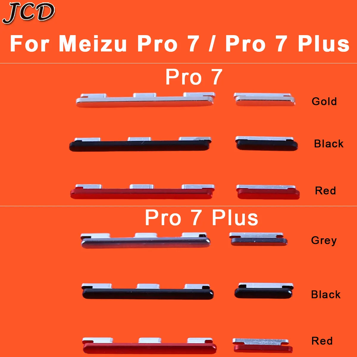 JCD 1 комплект Кнопка питания Кнопка громкости боковой ключ для Meizu Pro 7 Pro 7 Plus eplacement запасные части
