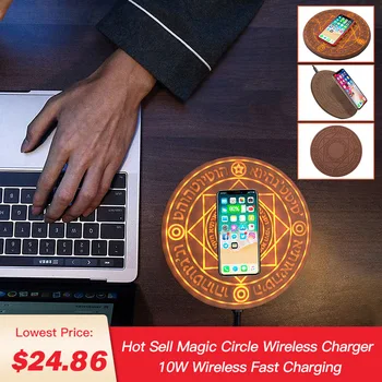 

Magic Circle Wireless Charger 10W Wireless Fast Charge for Use with Apple X Samsung S9 Xiaomi Redmi for huawei Honor Qi Wireless