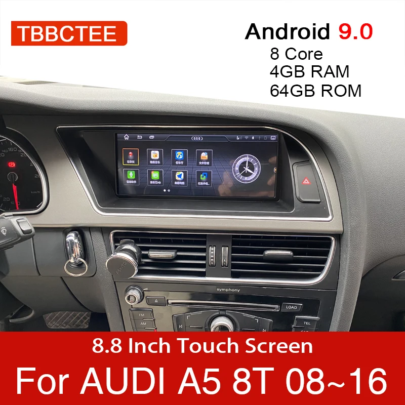 Автомобильный мультимедийный плеер, Android 9,0, 4 + 64 ГБ, для Audi A5 B8 8T 2008 ~ 2016 MMI 2G 3G GPS навигация головное устройство стерео сенсорный монитор dvd Автомобильный мультимедийный плеер, Android 9,0, 4 + 64 ГБ, для Audi A5 B8 8T 2008 ~ 2016 MMI 2G 3G GPS навигация головное устройство стерео сенсорный монитор dvd