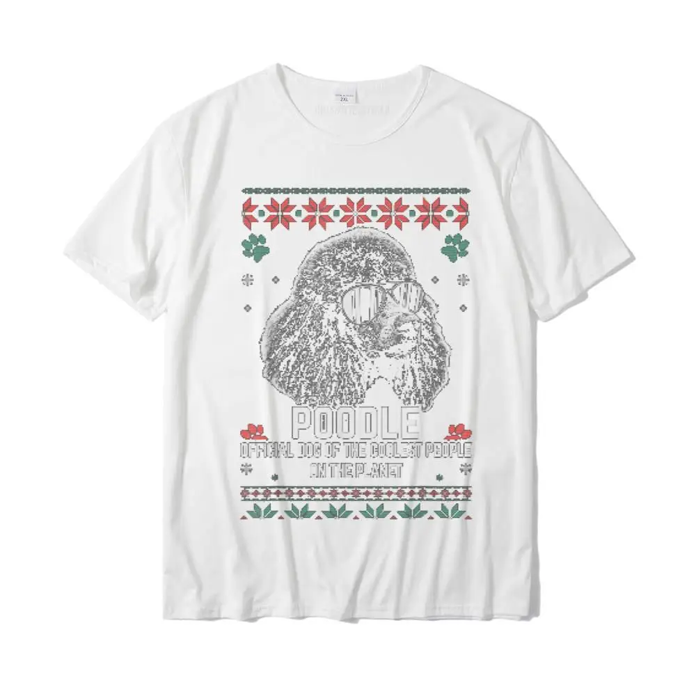 Design Tops Tees Retro Short Sleeve Men's T Shirts TpicOriginaltitle cosie Thanksgiving Day T-Shirt O Neck Drop Shipping Dog of the Coolest Poodle Christmas T-Shirt__MZ15827 white