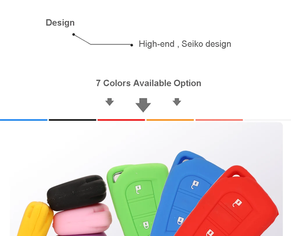 Keyforkess 30pcs 2 BTN custodia protettiva per chiave in Silicone per Toyota Auris Corolla Avensis Verso Yaris Aygo Scion TC IM Camry RAV4 - H15ce856928424c4ab022ed93d1ccb775a