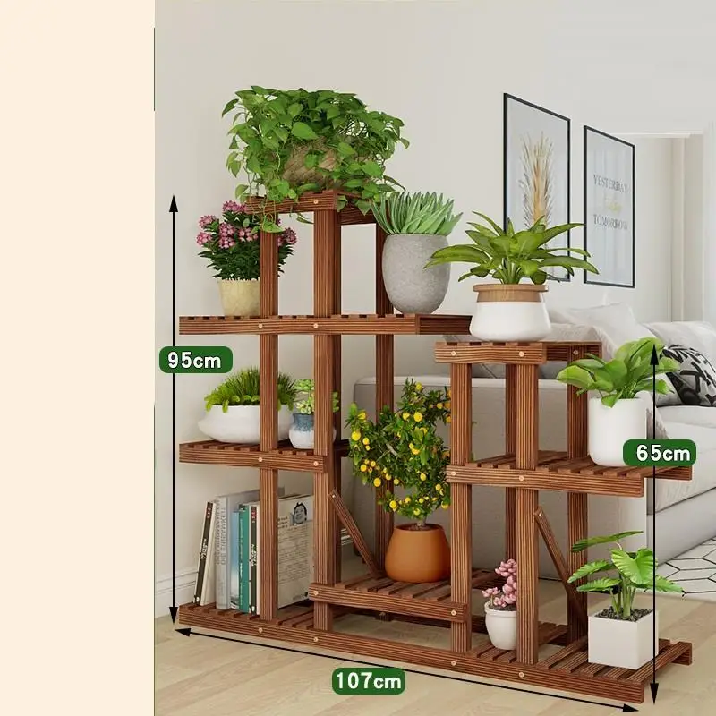 Number 1 Estante Mueble Para Soporte Plantas внутренние деревянные полки для растений стойки Dekoration Stojak Na Kwiaty открытый цветок стенд - Цвет: Number 1